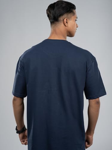 Image of T-Shirt for Men - 100% Cotton Ladakh Motorcycle Rider Half Sleeve Round Neck Graphic Print | Regular & Oversized Fit | 180 /220 GSM | S-5XL | Black, Navy Blue, Olive, Red, White