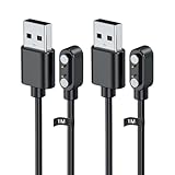 ‎HOIBAI ‎KW105-G01/Vialove KW105-G01 スマートウォッチ 用 充電ケーブル 充電器 USB充電 汎用マグネット充電コード YAJOJO 磁気吸着 急速充電 高耐久 便利性 低発熱 軽量 小さい 持ち運びやすい チャージャー 旅行用【2本セット】