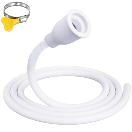 1 Pcs Portable Sink Faucet Hose Attachment Adjustable Kitchen Tap Connector Portable Sink Hose for Kitchen Bathroom Ideal for Filling Buckets Tanks Washing Hair Rinsing Vegetables & Pet Bathing