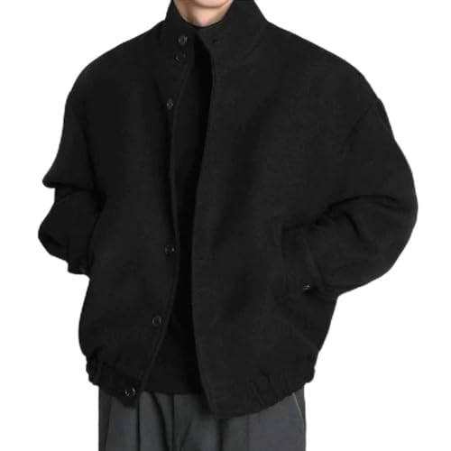Blazer de style coréen homme aux finitions soignées couleur unie
