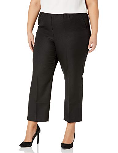 Alfred Dunner Womens Plus Short Pant, Black, 22W