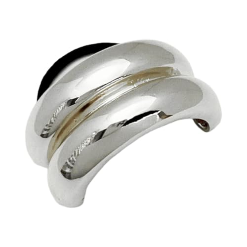 RPZL Women's glossy Arch Pony Morgan Stacked Cuff (Silver, Double)