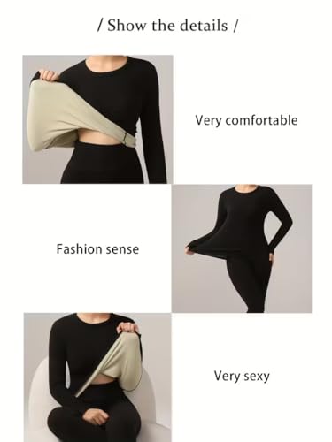 Image of Celary Women's Thermal Set ||Warm Winter Innerwear with Full Sleeves & Bottoms || Soft Cotton Blend Base Layer for Cold Weather