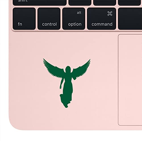 Image of Angel With Wings (Green) (Set Of 2) Premium Waterproof Vinyl Decal Stickers For Laptop Phone Accessory Helmet Car Window Bumper Mug Tuber Cup Door Wall Decoration