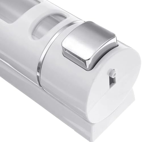Image of Wall-Mounted Soap Dispenser for Bathroom, Wash Basin, Liquid Sanitizer & Shower Gel | 400ml Capsule Design, White ABS Plastic | Pack of 2 | Durable & Easy Refill