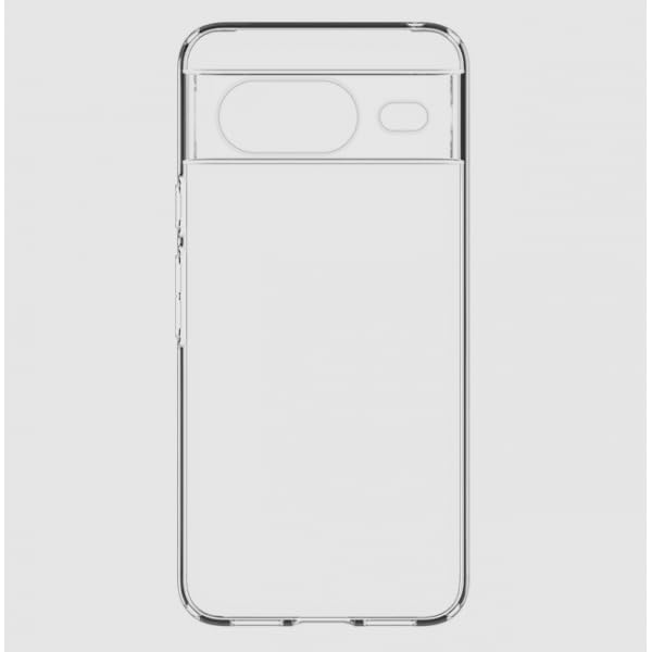 Image of Spigen Liquid Crystal Back Cover Case for Pixel 8, Clear Transparent, Flexible Protection - TPU | Crystal Clear