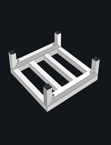 Elevador de electrodomésticos resistente, soporte de suelo de acero inoxidable, soporte de base de muebles para lavadora y nevera