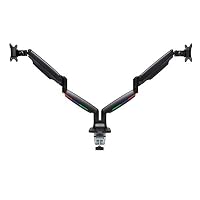 Kensington Monitor Arm with Vesa Mount - Monitor Arm for Two Screens with One-Touch Height Adjustable Settings, Dual Monitor Arm for Home Office, Monitor Mount with Gas Spring, Black (K59601WW)