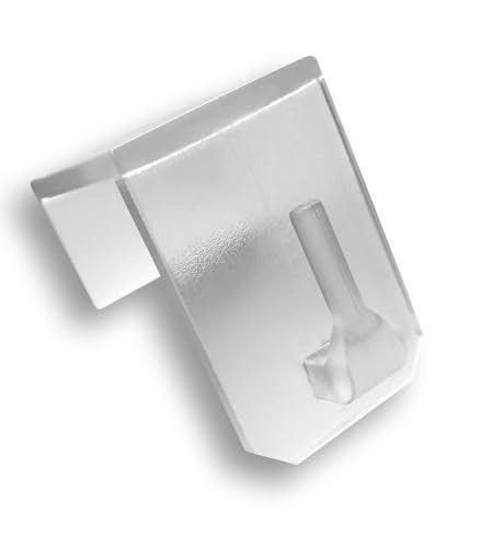 dekondo Fensterhaken Dekohaken Fensterklipp für Fensterdekoration transparent (10, 21-25 mm Fensterdicke)