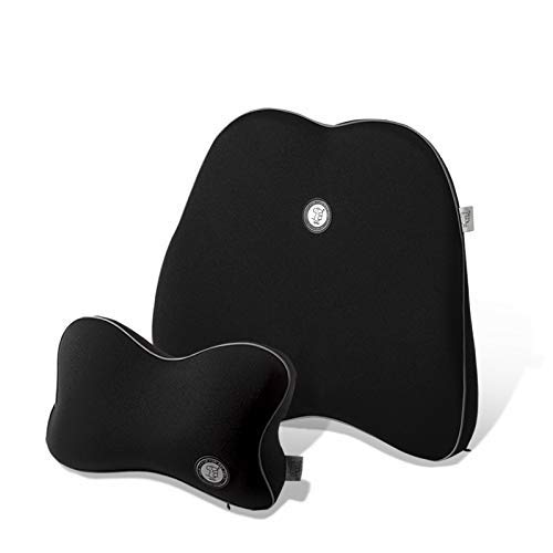 GiGi G-1077/1078 100% Pure Memory Foam and Ergonomic Design Car Seat Neck Rest Cushion and Back Rest Cushion Head Rest Pillow for Car (Black)-image-45