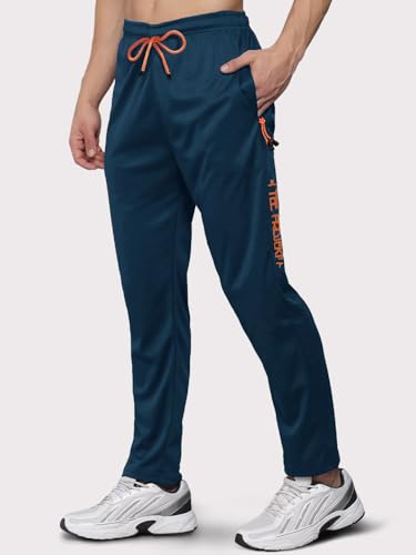Image of Pinkmint Men's Lycra Track Pants, Soft & Comfortable Gym Joggers for Running, Workout & Sports (Available in Plus Size and Combo Pack of 2)