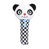 Sdfafrreg Baby Rattle Toy, Baby Rattles Stuffed Washable Portable Plush Lovely for Infant for Newborn for Baby for Birthday Present(Black and white panda)