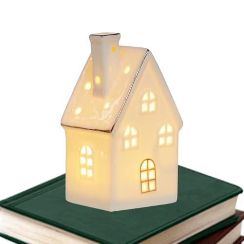 Casas De Cerámica - Decoración Navideña De Iluminación, Adorno De Pueblo Iluminado | DecoraciónDecoración De La Decoración Navideña Para La Sala Mantel Bedroom Sala De Estar Estudio De La Mesa Centro