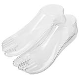 Parliky 女性用透明プラスチック足模型スタンド 靴下 サンダル展示用 フットマネキン 店舗ディスプレイ用 軽量で持ち運び簡単 複シーン対応