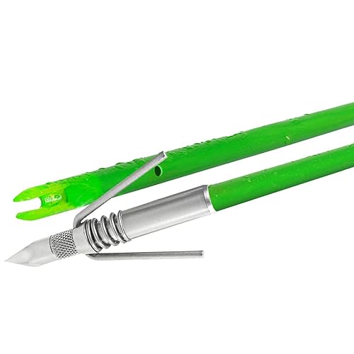 TRUGLO Spring Fisher Durable Neon Bowfishing Arrow - Complete Arrow w/Slide Safety System