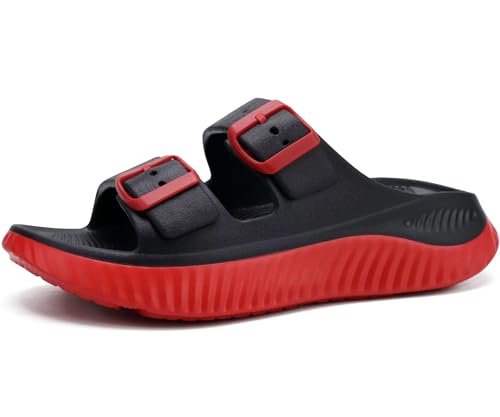Image of KuaiLu Womens Recovery Sandals With Comfortable Plantar Fasciitis Arch Support, Orthotic Adjustable Thick Cushion Sport Slides Reduces Stress on Feet, Joints & Back Post-Exercise