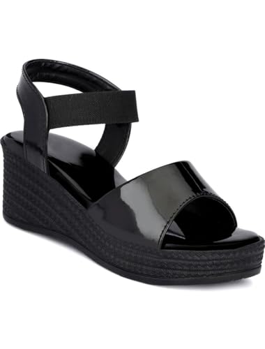 Image of WUGATTI Women's Synthetic Slip-On Comfortable, Trendy & Casual Wedges Sandal