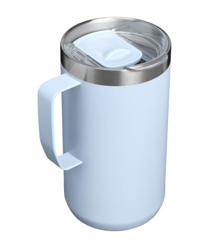 Image of STANLEY Everyday Camp Mug 24 oz | Drink Through Lid | Cup for Coffee, Tea and Drinks | Insulated Stainless Steel Coffee Mug | BPA-Free | Blue Dream Stone