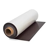 AD.HOOMAI 24 in x 40 ft Printable Magnetic Vinyl Roll，White Matte，0.031inches，for Car Sign 、DIY Craft Projects,3