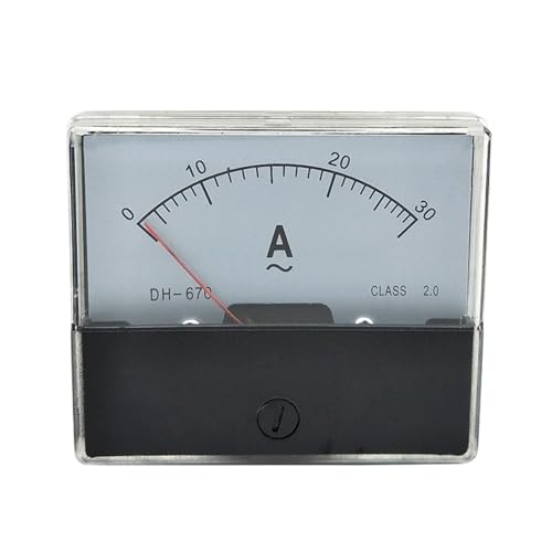 Ampèremètre analogique AC 0-30 A boîtier panneau carré 60x70 mm