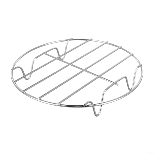 Bandeja de parrilla de una sola capa para freidoras de aire de 6 y 10 pulgadas, acero inoxidable compatible con varios modelos (8 pulgadas)