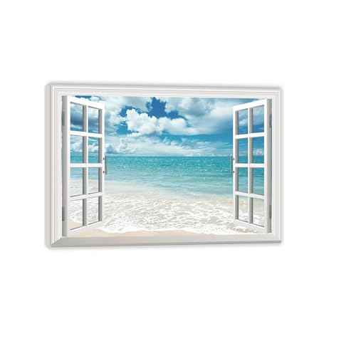 Paysage marin 3D fausse fenêtre MOBYAT cadre intérieur haut de gamme 90x60