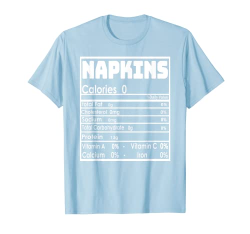 Napkins Nutrition Facts Thanksgiving Family Matching Outfits T-Shirt