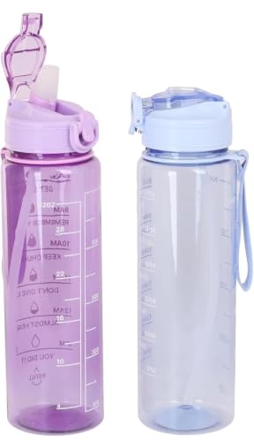 Image of MKY Plastic Motivational Water Bottle 1 Litre Sipper Bottle For Adults With Time Measurement BPA Free Non-Toxic Water Bottle For Office,Water Bottle For Gym 900ML, Multicolor