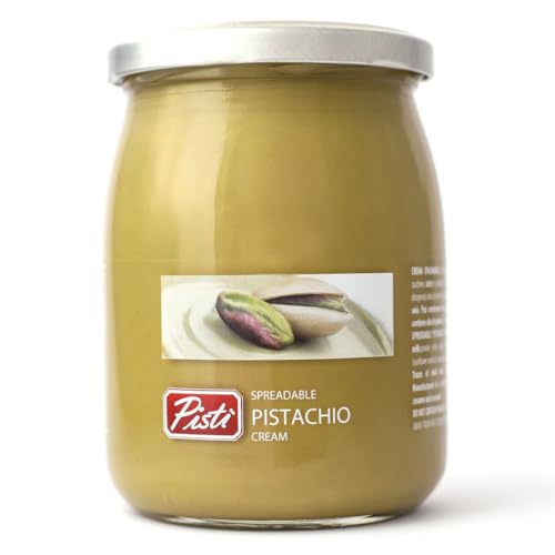 Pisti Sicilian Pistachio Cream Spread 600g Sweet and Velvety Gourmet Food for Baking and Desserts