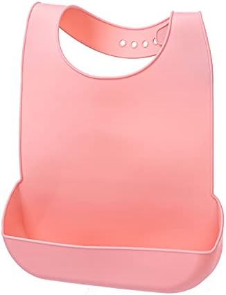 Silicone Bib,Adjustable,Full Silicone Waterproof,No Clean for Babies,Children