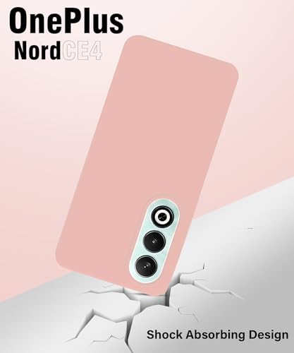 Image of LIRAMARK Liquid Silicone Soft Back Cover Case for OnePlus Nord CE4 5G (Pink)