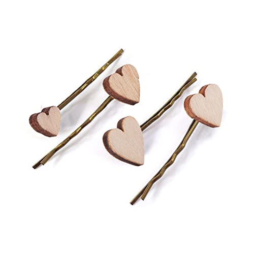 Kitbeads 100Pcs Random Unfinished Heart Shaped Wood Ornaments Valentine Love Wooden Heart Cutouts Unpainted Heart Wood Embellishments For Crafts Diy #TOP7