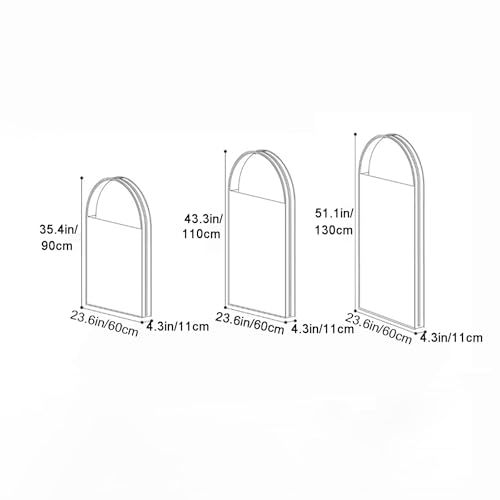 Breathable Non-Woven Garment Bag, Garmet Bag with Side Zip，Garment Bags for Storage，for Coat, Down Jacket Suit Bags(Gray)2