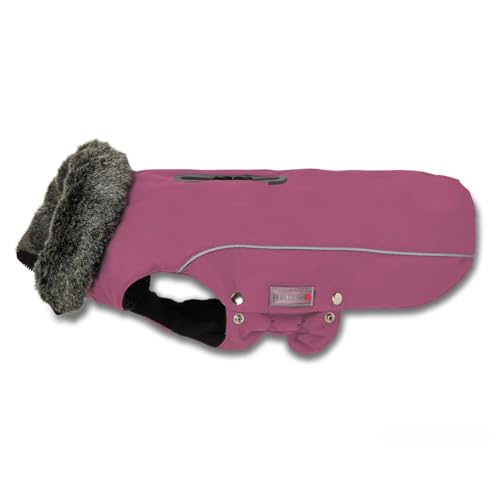 Wolters Winterjacke Amundsen | Wintermantel für Hunde – warm, wasserdicht | Farbe Himbeer | Gr. 40 (Rückenlänge 39-41 cm)