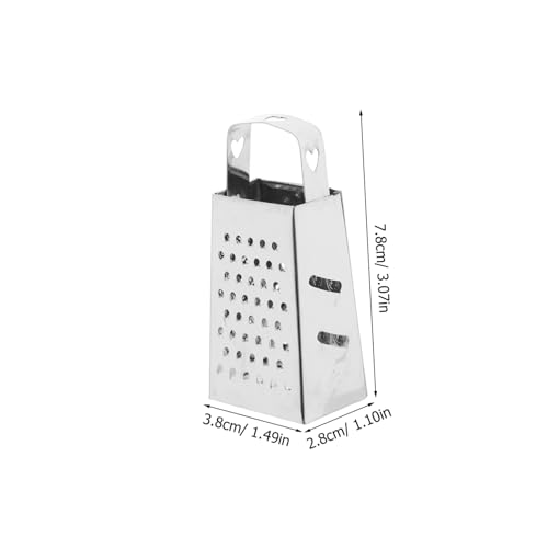 Rallador de caja mini acero inoxidable plateado 6 piezas miniatura 2