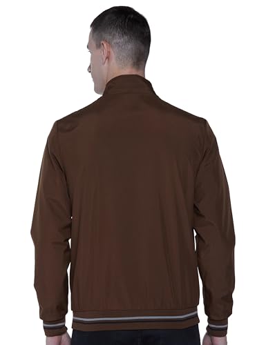 Image of Qube By Fort Collins Men's Lightweight Jacket - Full Zip Casual Sporty Jacket for Men | Stylish High Neck Jacket with Zip Pockets for Gym, Travel, Spring, Autumn & Daily Wear