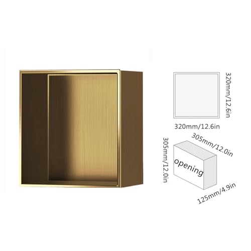 Niche de douche inox noir mat design haut de gamme encastrable