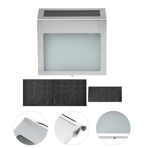 Luz de número de casa solar DECHOUS de acero inoxidable 7