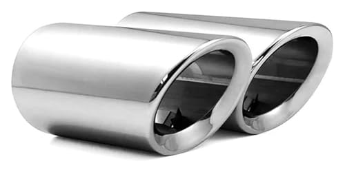 Tubo de escape de 75 mm plateado para VW Jetta Passat Polo y Golf 7 dos piezas