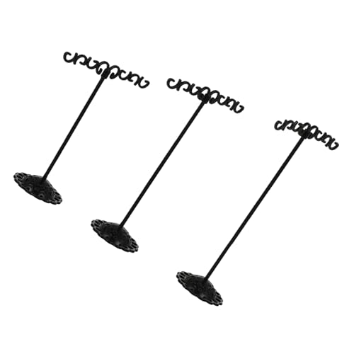 Ipetboom 3Pcs Vintage European Earring Display Rack Stylish Jewelry Organizer Stand for Earrings Durable Bracket with Stable Support for Home Store Desktop Use