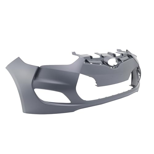 Image of FitParts Compatible with Hyundai Veloster 2012-2016 Front Bumper Cover | Primed, With Fog Light Holes, Without Parking Sensor Holes, Ready to Paint, OEM 865112V000, HY1000189