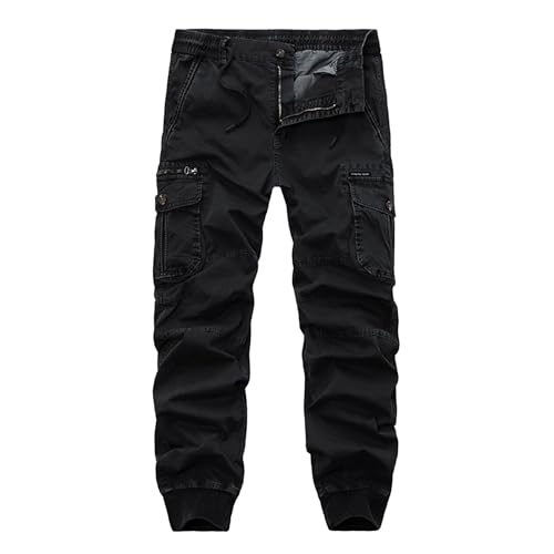 JEKE-DG Men's Casual Comfort Cargo Pants Joggers Fashion Stretchy Pants Slim Fit Outdoor Tapered Trousers