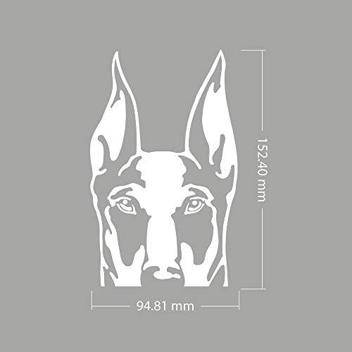 Image of WIRESTER 6 inch Clear Vinyl Decal Sticker Decoration for Car Window (Or Any Flat Surface) - Doberman Pinscher Dog