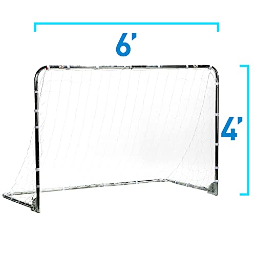 Franklin Sports Quick-Setup Steel Soccer Goal - 4' x 6' - Silver - image 6