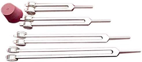 Accordatori professionali Otto con 4 diapason, 32 Hz, 48 Hz, 64 Hz e 128 Hz, con attivatore e custodia, set da 4