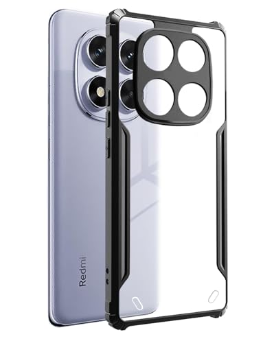 Image of SPAZY CASE Redmi Note 14 Pro 5G Back Cover | Transparent Crystal Clear Hard PC Back Case with TPU Bumper, Drop Protection Case for Redmi Note 14 Pro 5G