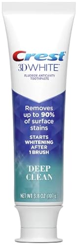 Crest 3D White Toothpaste, Deep Clean, Enamel Safe Whitening 3.8 Oz (107G) - Pack Of 2 #TOP1