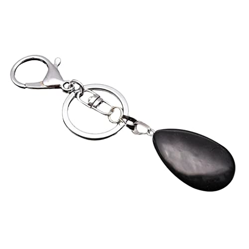 MYADDICTION Cute Waterdrop SHape Gemstone Pendant Keychain Keyring DIY Black Jewelry & Watches | Fashion Jewelry | Necklaces & Pendants