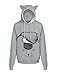 HOMELEVEL Hoodie Pullover mit Katzentasche - Niedlicher Pulli mit Hundetasche - Katzen Hoodie mit Haustier Tasche - Katzenpullover mit Beutel für kleine Haustiere