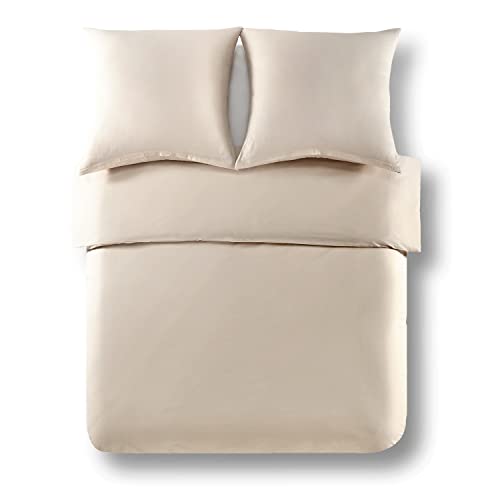 Alreya Funda de Edredón Renforcé - 100% algodón - 240 x 220 cm Beige - Solo la Funda nórdica con Cremallera Cover